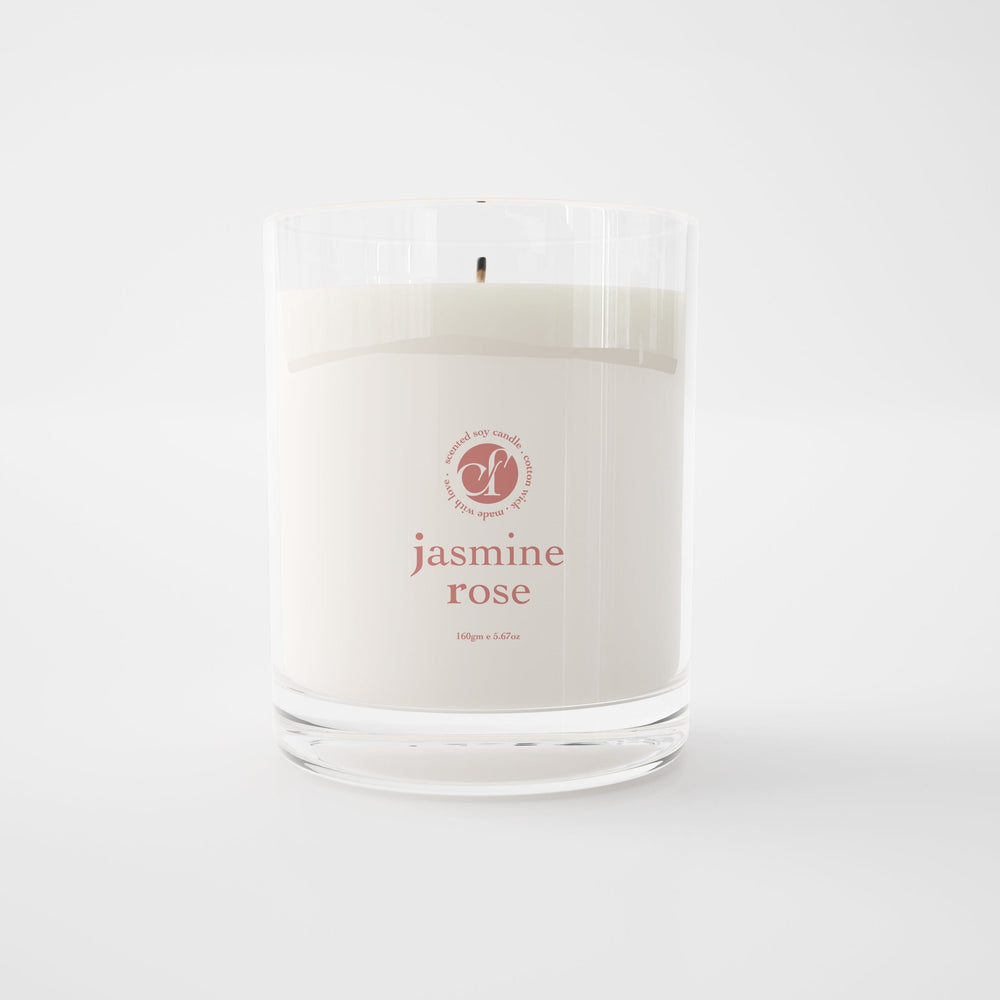 Scented Soy Candle - Jasmine Rose (160 GM) scented candles CandyFlossstores 