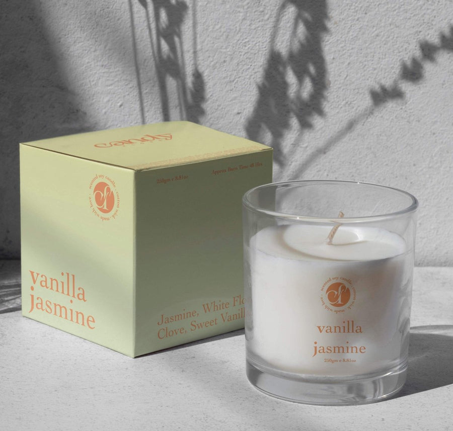 Scented Soy Candle - Vanilla Jasmine (250 GM) Scented Candles