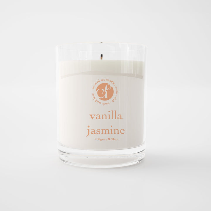 Scented Soy Candle - Vanilla Jasmine (250 GM) scented candles CandyFlossstores 