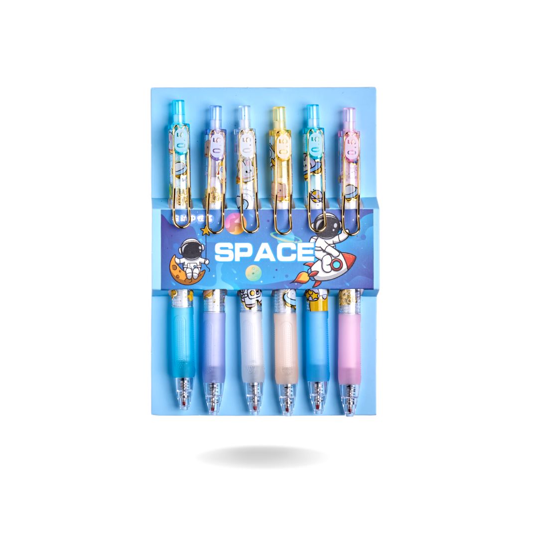 SPACE GEL PEN SET OF 6 Pens CandyFlossstores BLUE 