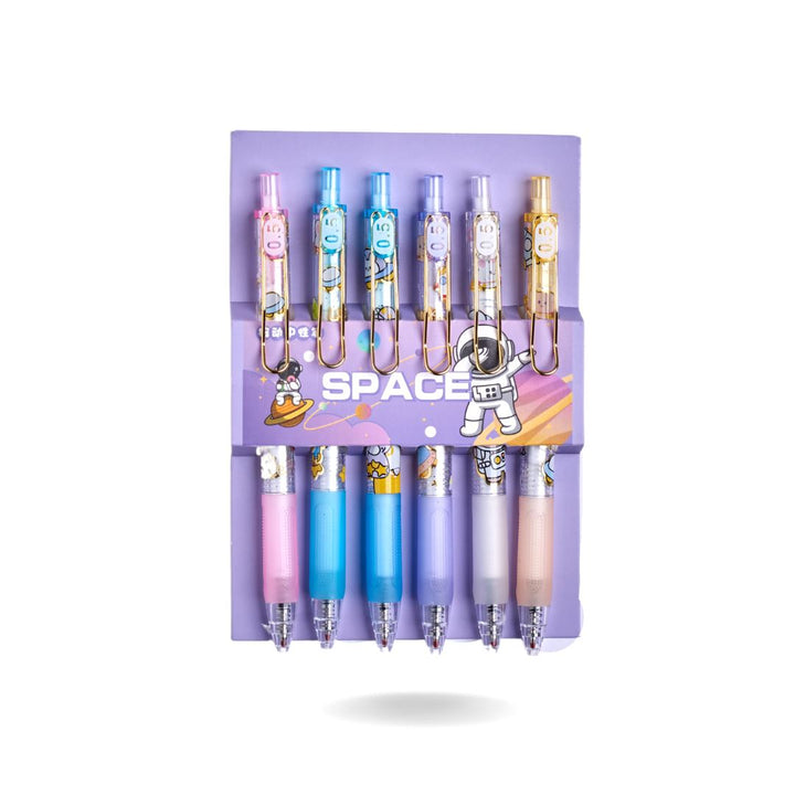 SPACE GEL PEN SET OF 6 Pens CandyFlossstores PURPLE 