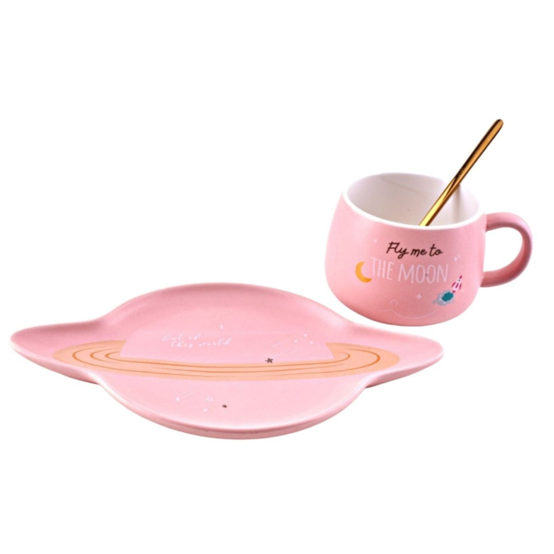 SPACESHIP MUG AND SAUCER Luxe Mugs