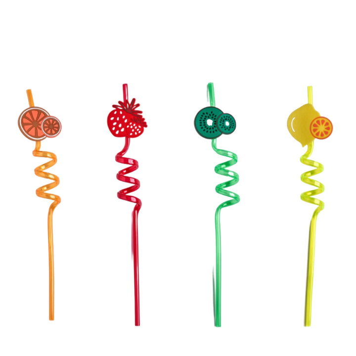 SPIRAL STRAW - SET OF 4 Drinking Straws & Stirrers CandyFlossstores FRUIT 