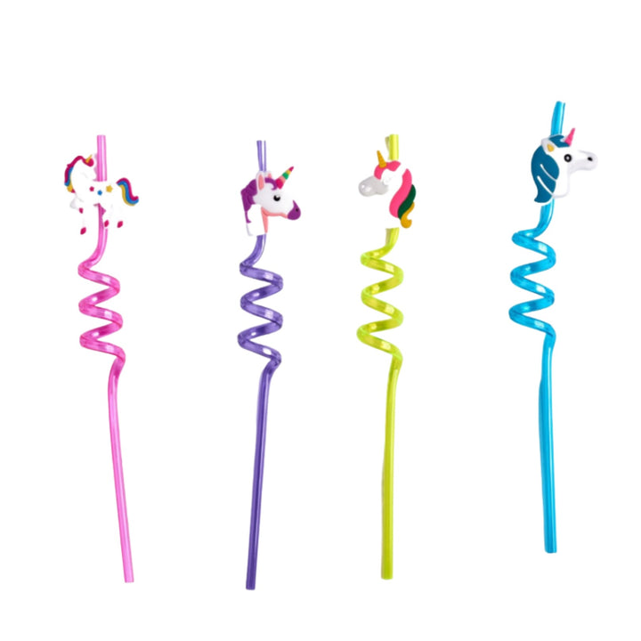 SPIRAL STRAW - SET OF 4 Drinking Straws & Stirrers CandyFlossstores UNICORN 