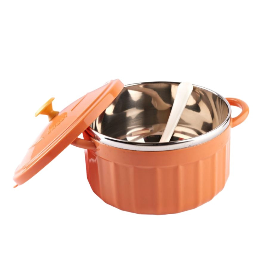 STAINLESS STEEL PLASTIC BOWL CandyFlossstores ORANGE 