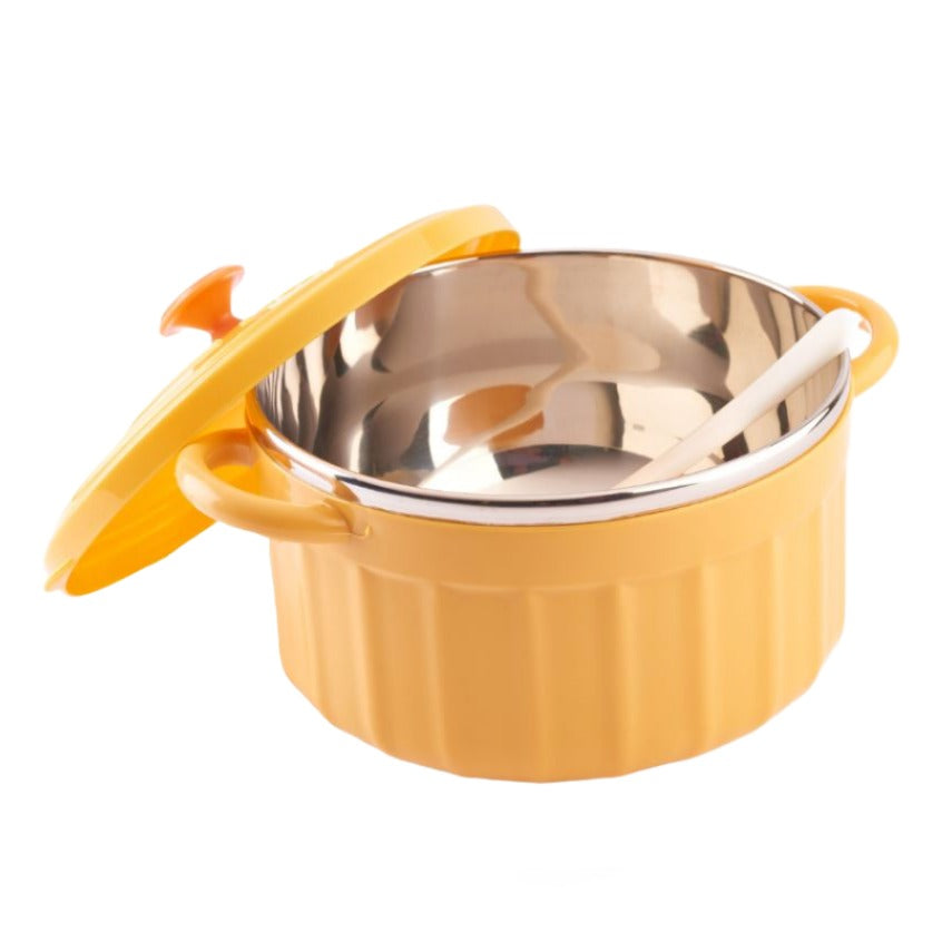 STAINLESS STEEL PLASTIC BOWL CandyFlossstores YELLOW 
