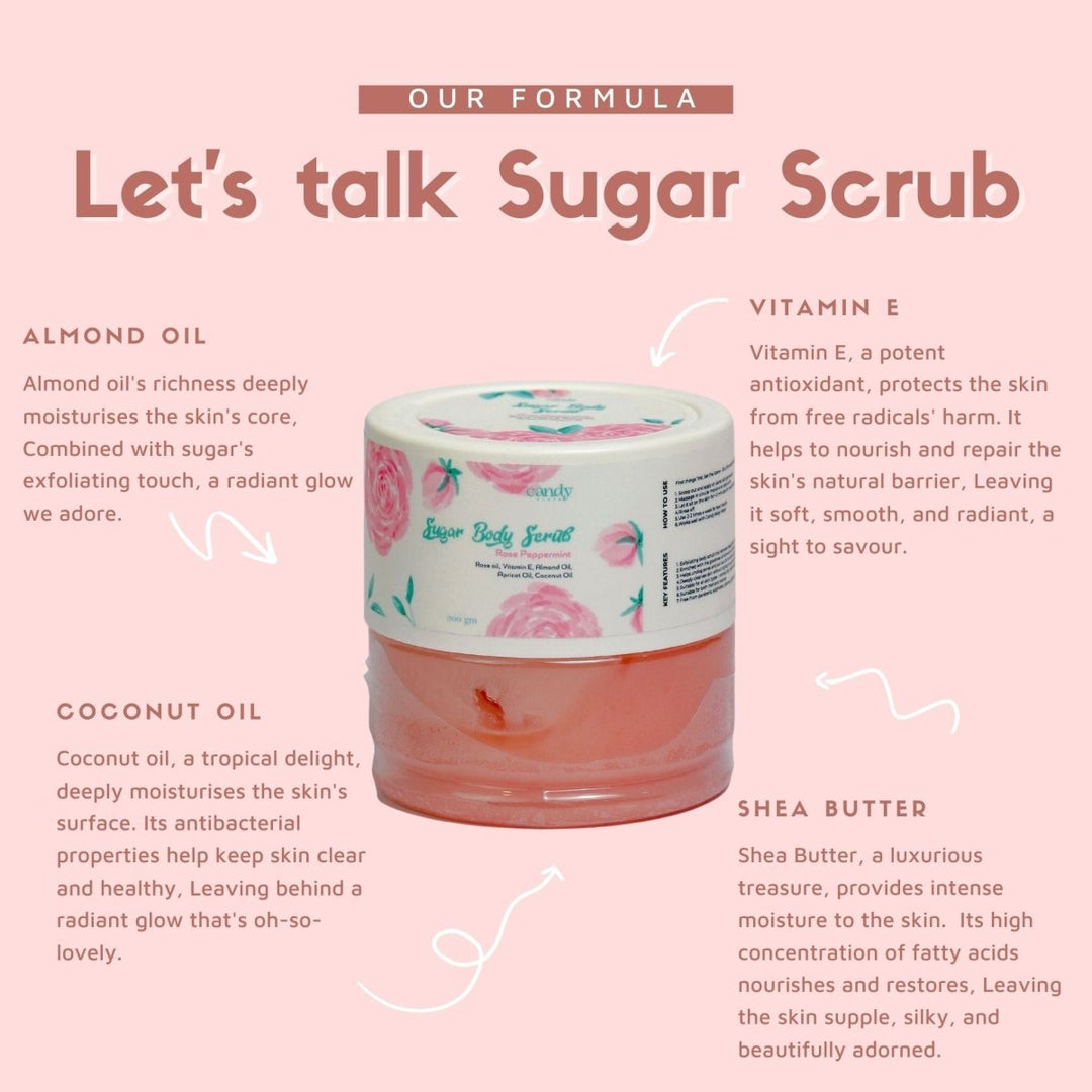 Sugar Body Scrub - Rose Peppermint (200 gm) Personal Care