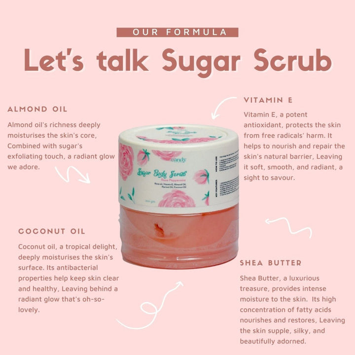 Sugar Body Scrub - Rose Peppermint (200 gm) Personal Care