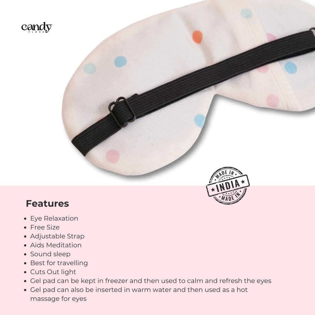 Sweet Dreams Start Here: Good Vibes Eye Mask (With Gel Pad) Eye Masks