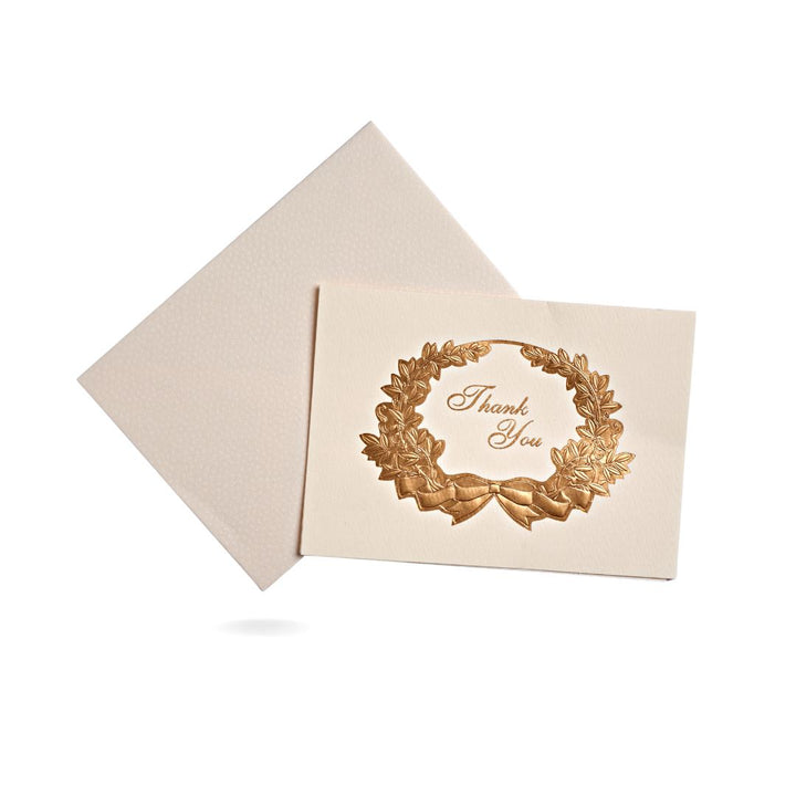THANK YOU CARD Stationery CandyFlossstores GOLDEN LEAF 