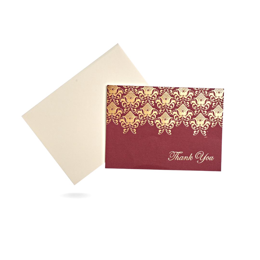 THANK YOU CARD Stationery CandyFlossstores MARRON 