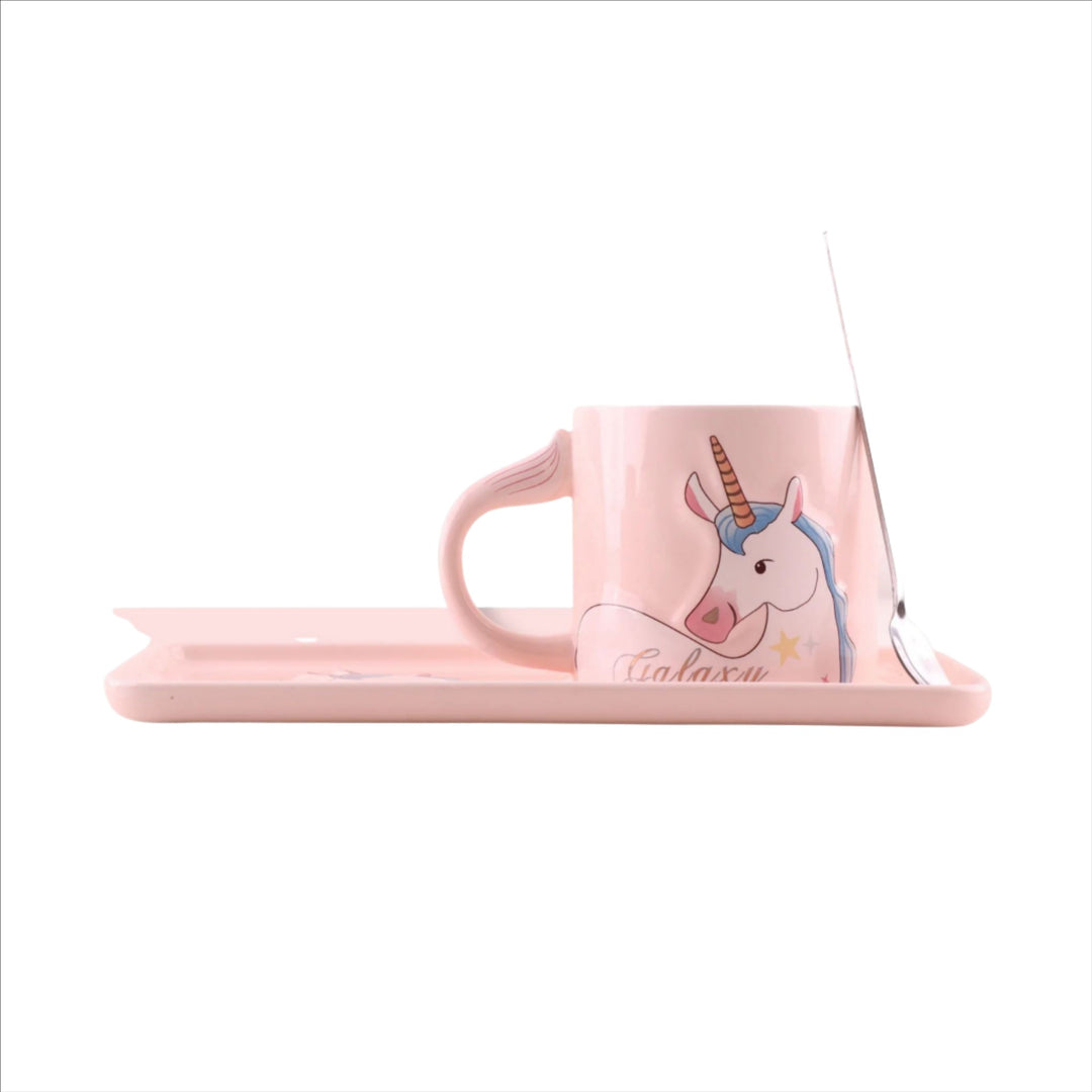 UNICORN CUP AND SAUCER CandyFlossstores PINK 