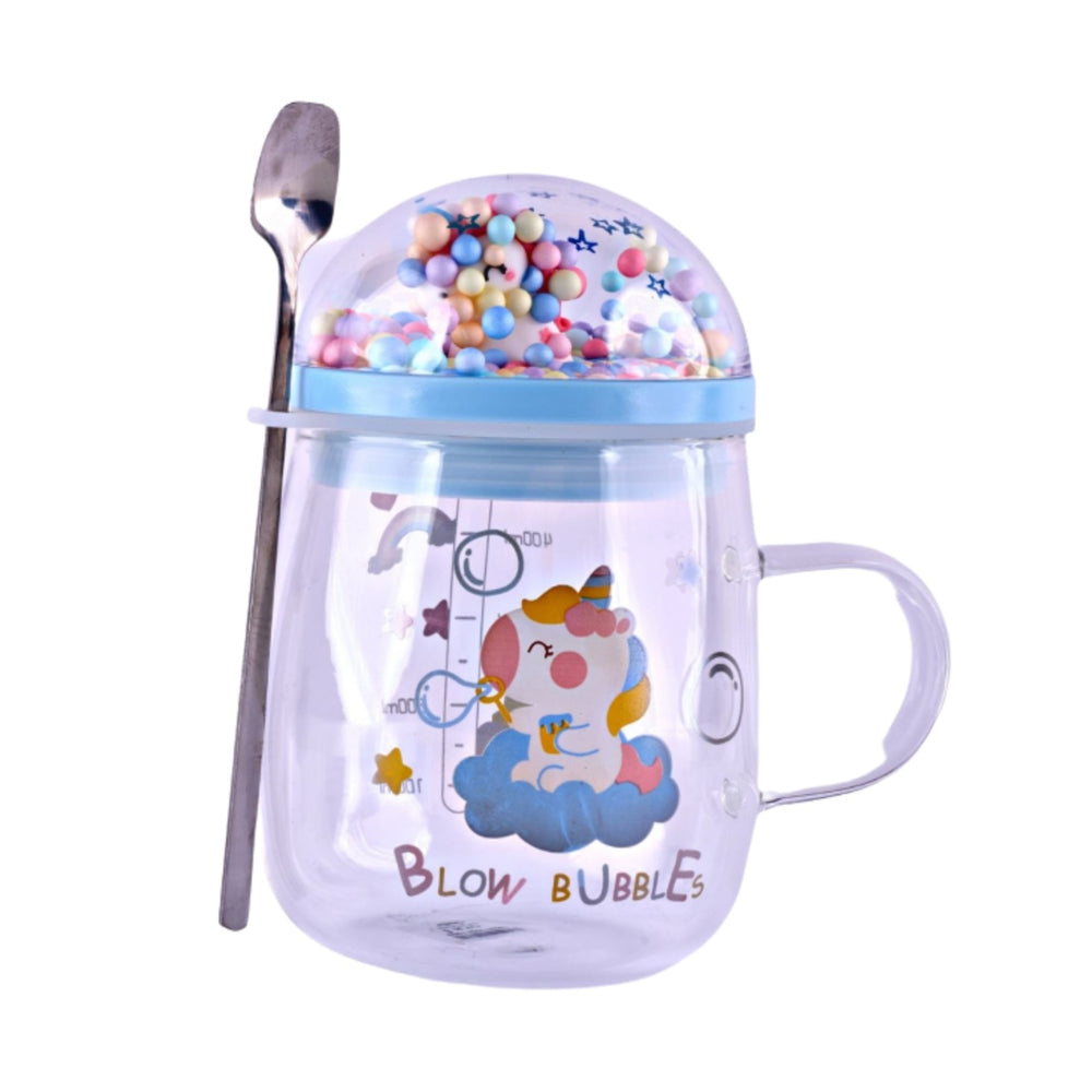 Cute unicorn mug with lid and spoon set from Candy Floss