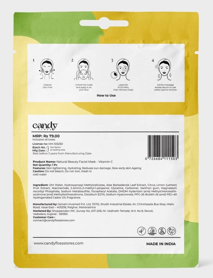 Vitamin C - Skin Lightning Face Mask (Pack of 2) Face Mask