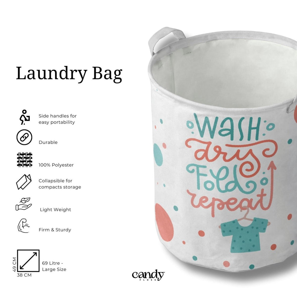Wash Dry Fold Repeat - Foldable Laundry Bag Laundry Bags