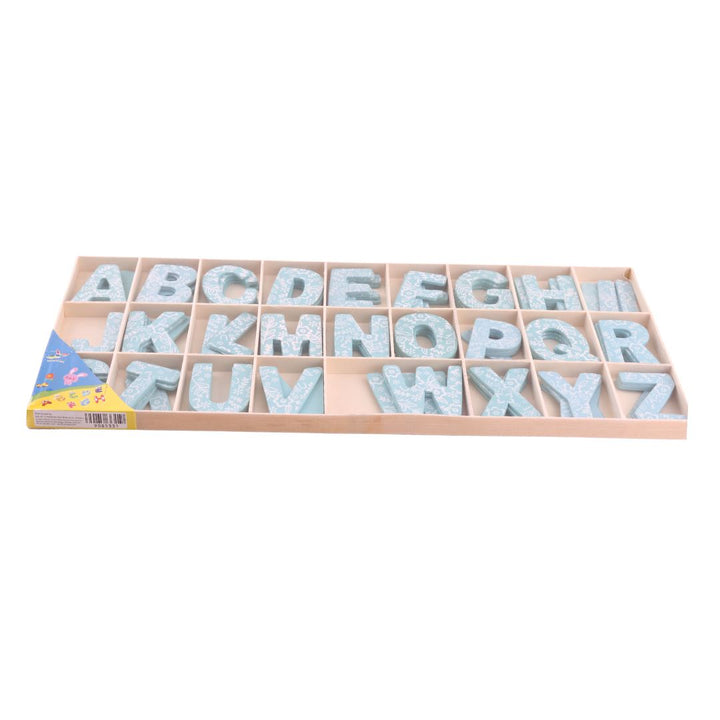 WOODEN ALPHABETS Toys CandyFlossstores BLUE 